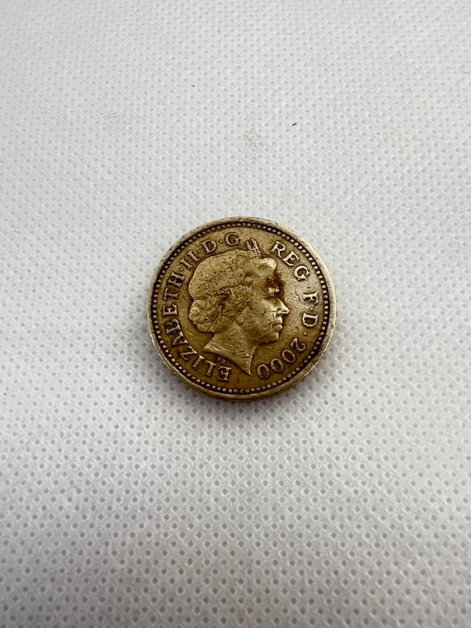 Anverso 1 Libra Reino Unido 2000