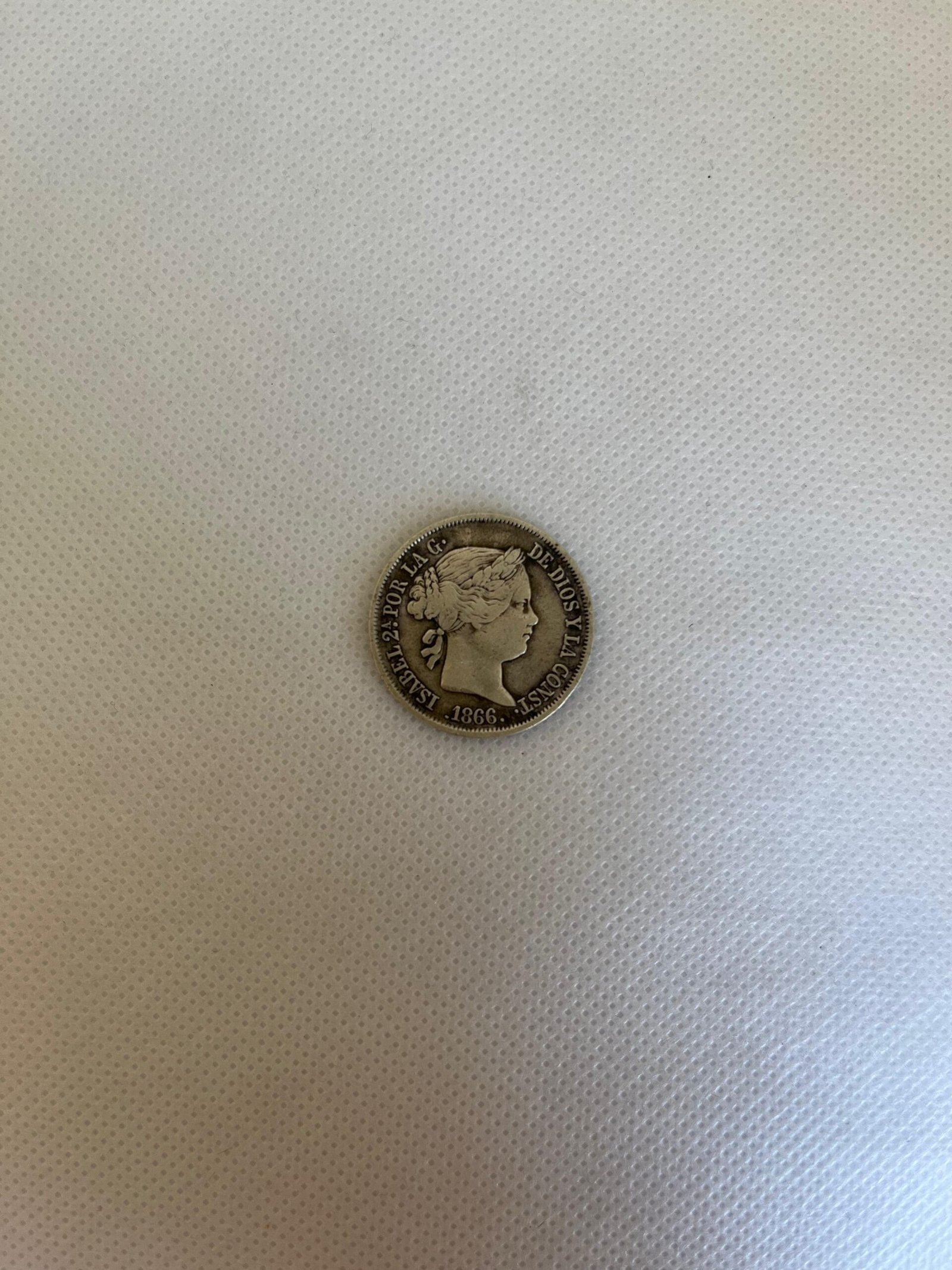 Anverso 40 Cents. de escudo 1866