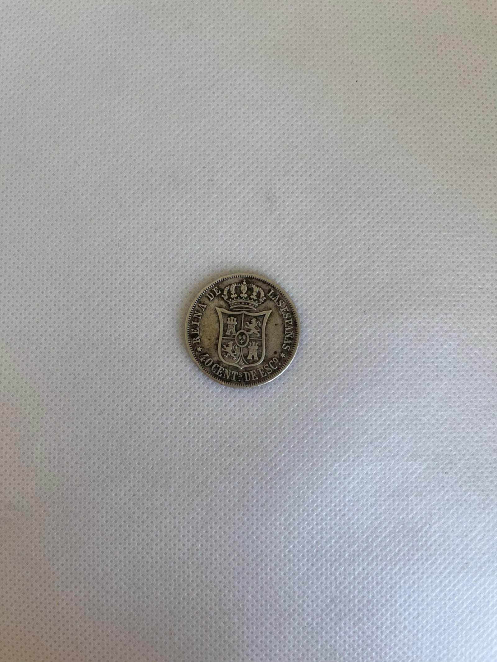 Reverso 40 Cents. de escudo 1866