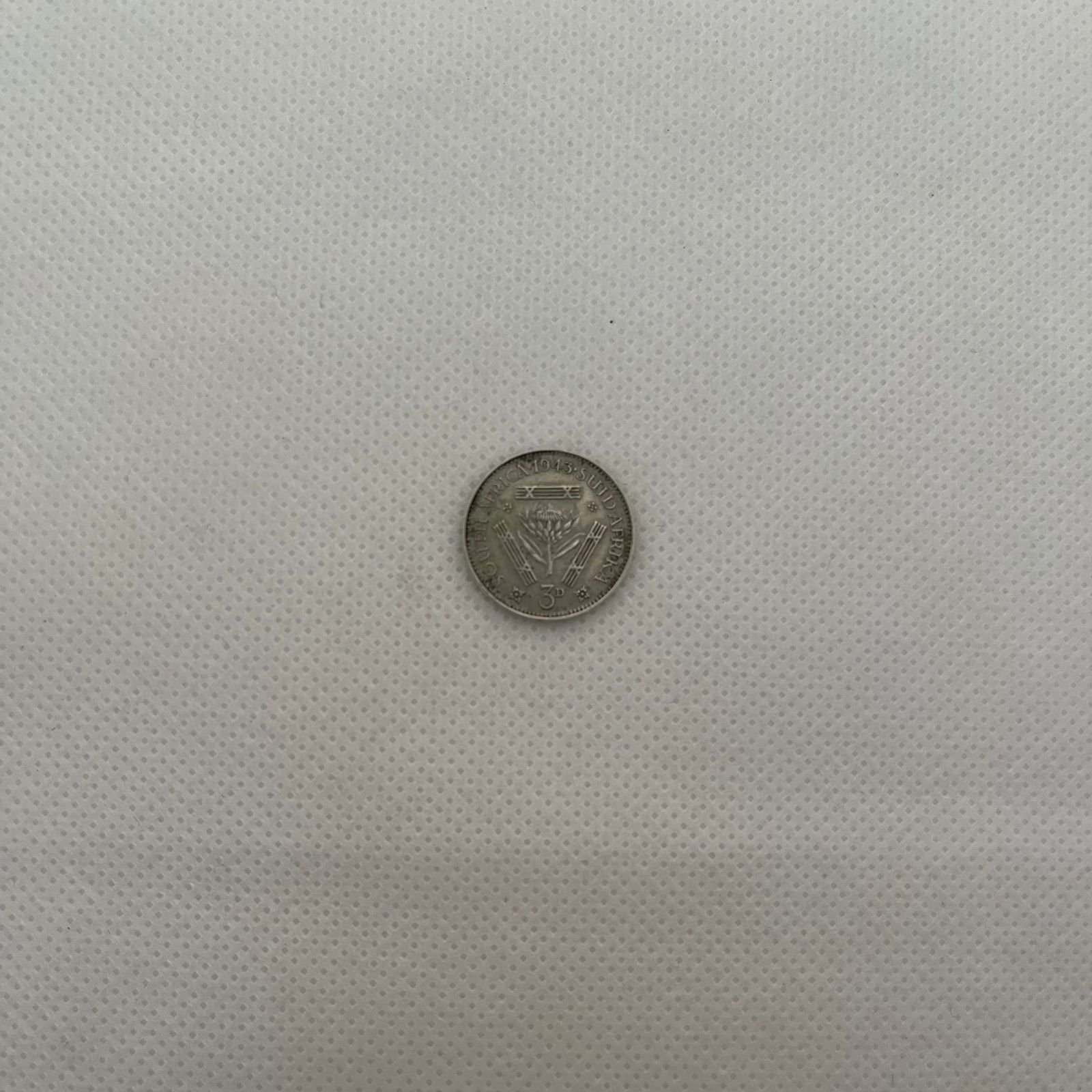 Reverso 3 Peniques Sudáfrica 1943