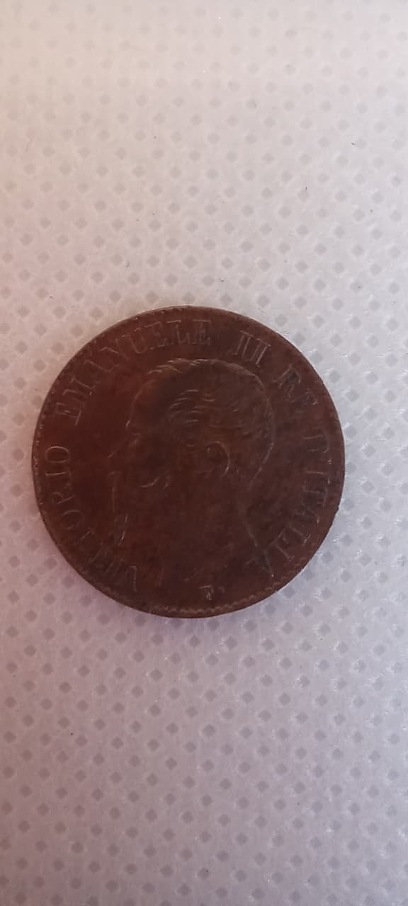 Anverso 1 Cent Italia 1867
