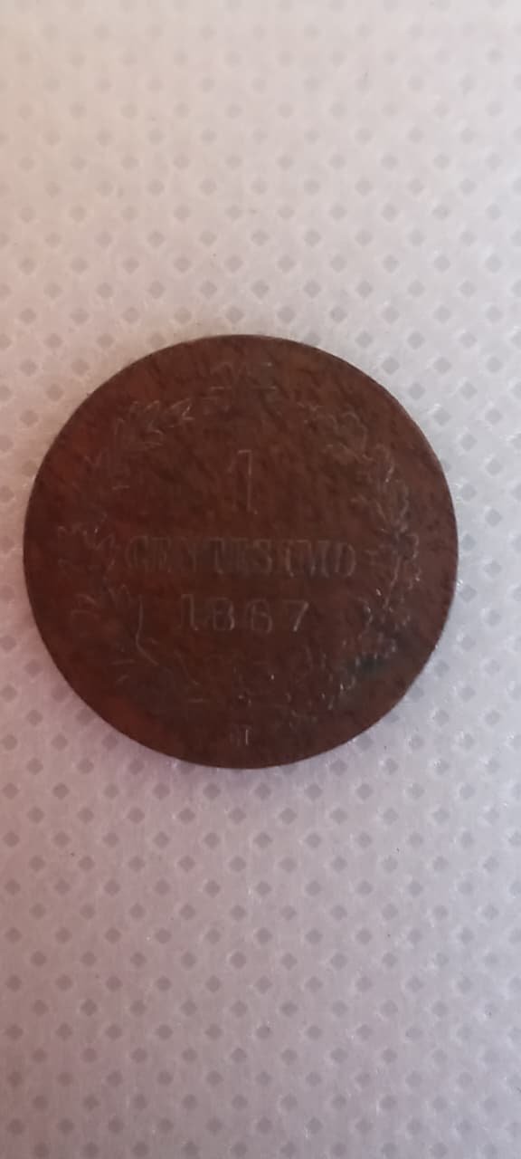 Anverso 1 Cent Italia 1867